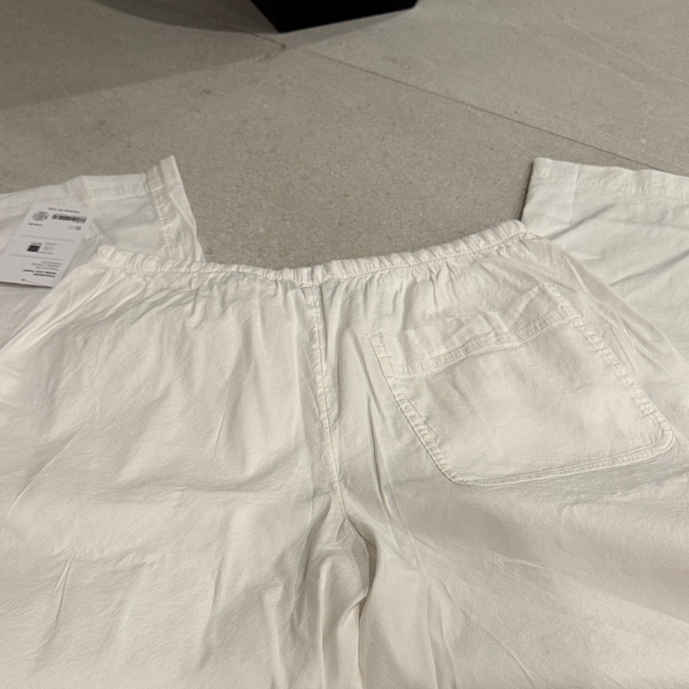 NEW Athleta Wide leg Paradise Drawstring Pants Petite Small White - Picture 5 of 12